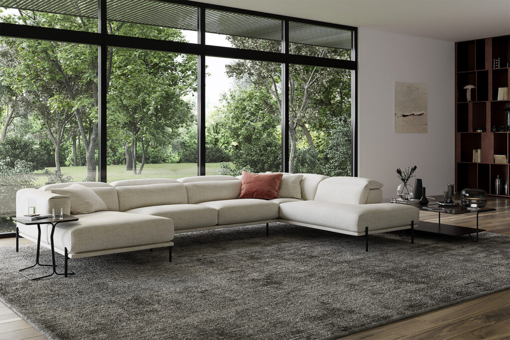 salon ponsaerts meubelen hoeksalon design earth tones light